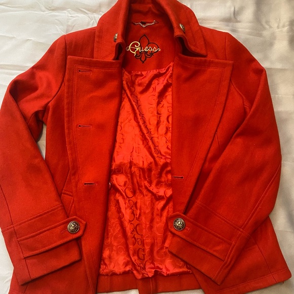 Women’s red Guess Peacoat - Picture 1 of 7